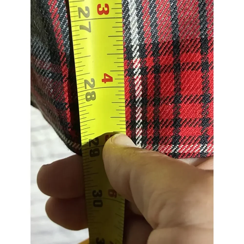 Vintage John Pomer Men’s Plaid Blazer Sport Coat Red Gray Size 44R USA